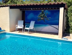 GartenBanner im aluminiumrahmen beispiel-1