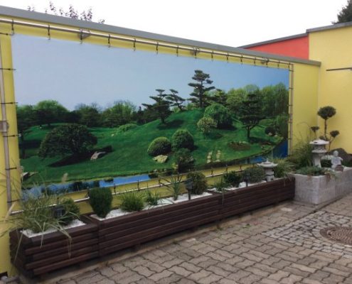 Lärmschutzwand Foto 2 Gartenbanner Lärmschutzwand Foto 2