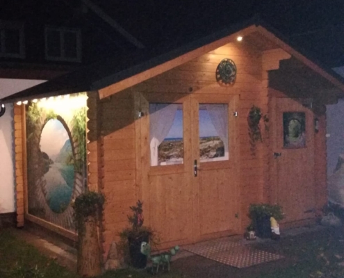 Beleuchtetes häusle GartenBanner Beispile - Beleuchtetes häusle